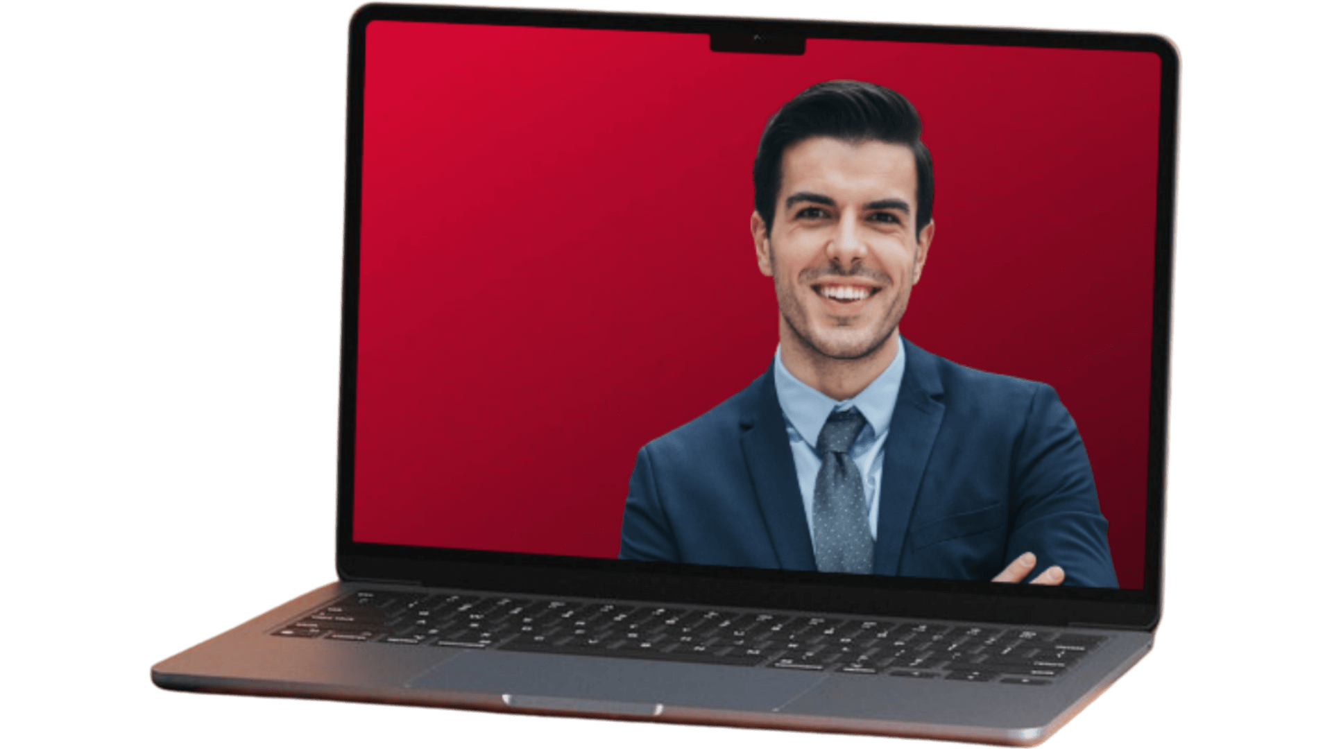 mockup immagine uomo dentro pc